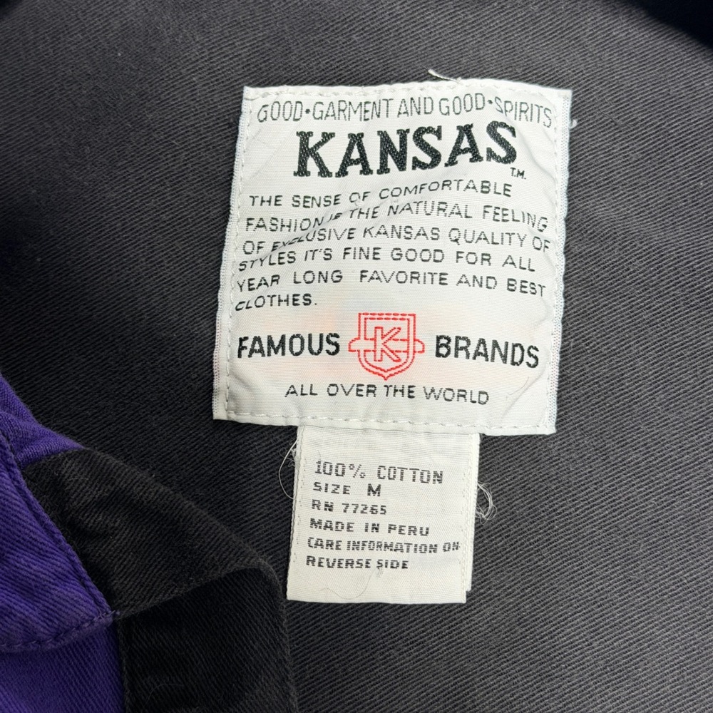 Kansas Jeans International Colorblock Shirt Mens Medium Africa Map Cotton Peru - Picture 6 of 8